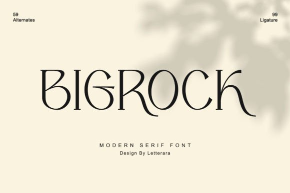 Bigrock: A Versatile Serif Font for Modern Design