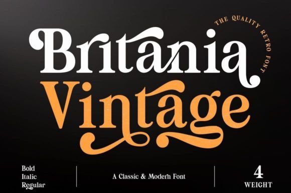 Britania Vintage: A Perfect Serif Font for Creative Makers