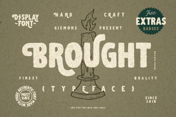 Brought: A Vintage Display Font for Editorial Charm