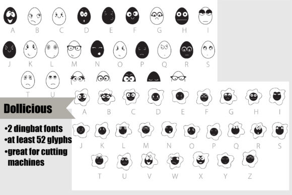 Charming Egg Emoticon Font for Creative Makers