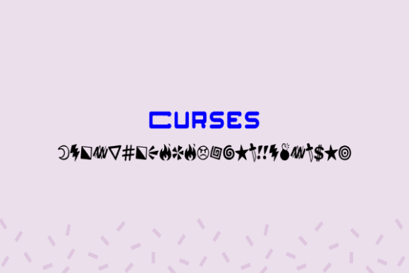 Curses: A Playful Dingbats Font for Editorial Design