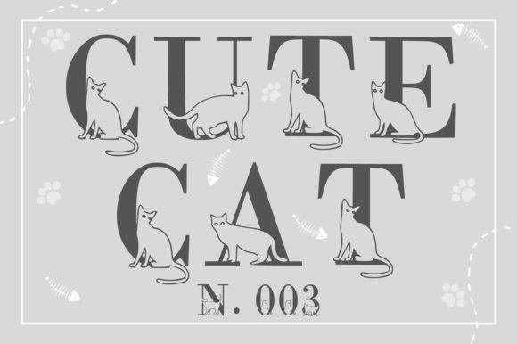 Cute Cat N.003: A Charming Font for Web Design