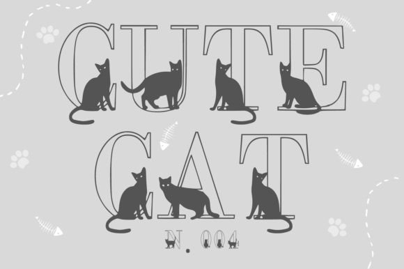 Cute Cat N.004: A Charming Font for Editorial Design