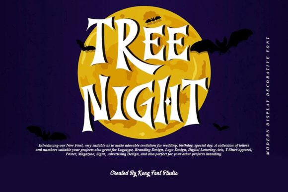 Discover Tree Night: A Playful Serif Font for Creative Projects