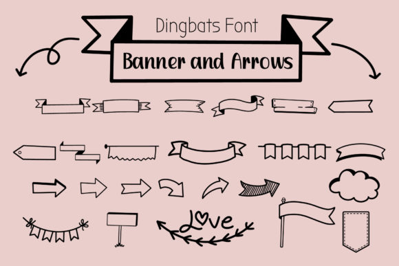 Enhance Your Brand with Banner and Arrows Font
