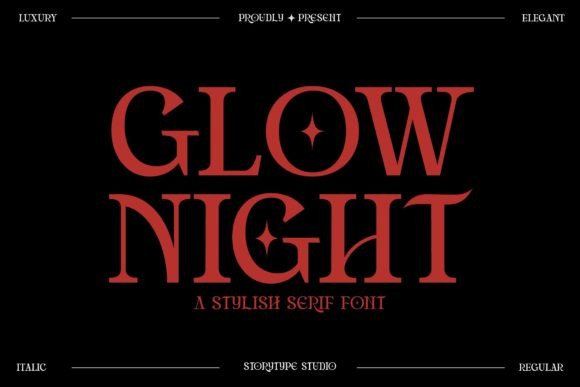 Enhance Your Brand with Glow Night: A Classic Serif Font