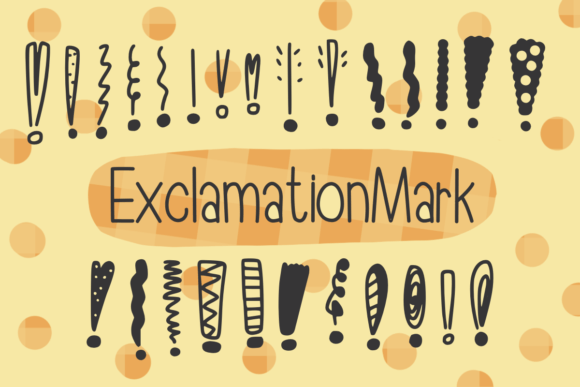 Exclamation Mark: A Fun and Useful Hand-Drawn Dingbats Font