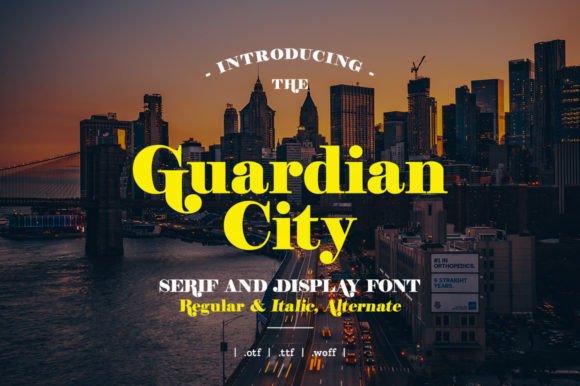 Guardian City: A Bold Serif Font for Creative Projects