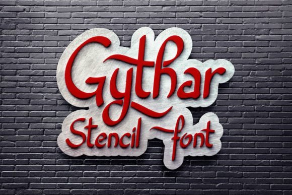 Gythar: A Handwritten Stencil Font for Editorial Elegance