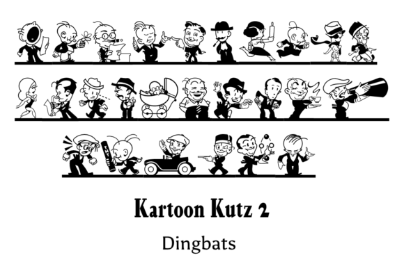 Kartoon Kutz 2: A Fun Retro-Style Dingbat Font for Creative Web Design