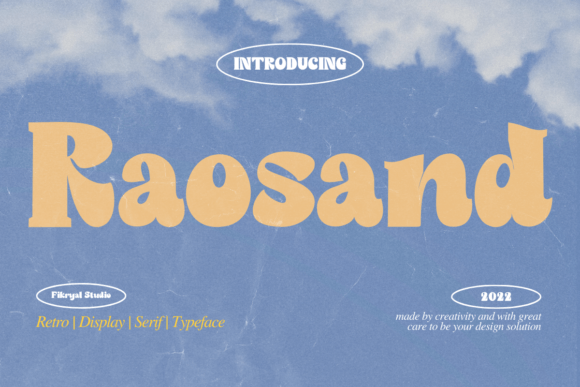 Raosand: A Retro Serif Typeface for Editorial Design